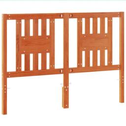 Berkfield Home Headboard Wax Brown 140 cm Solid Wood Pine - thumbnail 6