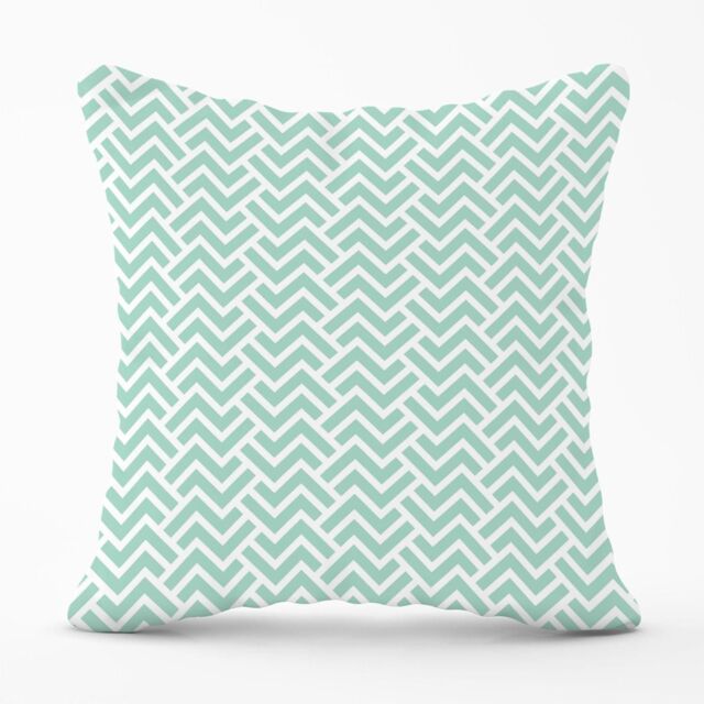 Warren Reed - Designer Green Geometric Pattern Outdoor Cushion - Size: 60 cm x 60 cm - image 1