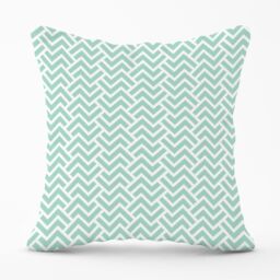 Warren Reed - Designer Green Geometric Pattern Outdoor Cushion - Size: 60 cm x 60 cm - thumbnail 1