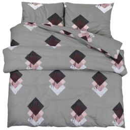 Berkfield Home Duvet Cover Set Grey 200x200 cm Cotton - thumbnail 2
