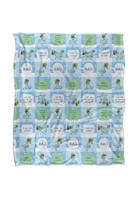 Hidden Pigeon Dont Let The Pigeon Drive The Sleigh Pattern Silky Touch Super Soft Throw Blanket 152 X 127 cm in White - image 1