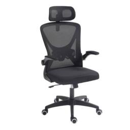 FLAVORA Black Ergonomic Office Chair High Back - Size: 0.6m2 - thumbnail 1