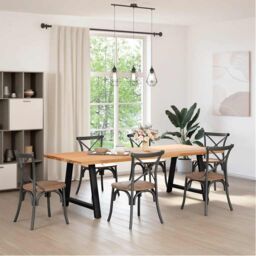 Berkfield Home Coffee Table Legs A-Shaped 2 pcs Black¬†100x(72-73) cm Steel in Black - thumbnail 2