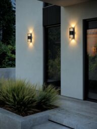 Nordlux Modern Outdoor Wall Light Black Aluminium E27 Coastal/Marine Safe - Mains Powered, IP54 - thumbnail 6