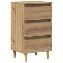 Berkfield Home Bedside Cabinet Artisan Oak 40x35x69 cm Engineered Wood in Brown - Size: 40 x 35 x 69 cm - thumbnail 1