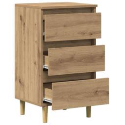 Berkfield Home Bedside Cabinet Artisan Oak 40x35x69 cm Engineered Wood in Brown - Size: 40 x 35 x 69 cm - thumbnail 7
