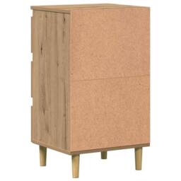 Berkfield Home Bedside Cabinet Artisan Oak 40x35x69 cm Engineered Wood in Brown - Size: 40 x 35 x 69 cm - thumbnail 6
