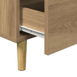 Berkfield Home Bedside Cabinet Artisan Oak 40x35x69 cm Engineered Wood in Brown - Size: 40 x 35 x 69 cm - thumbnail 8