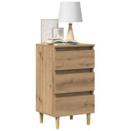 Berkfield Home Bedside Cabinet Artisan Oak 40x35x69 cm Engineered Wood in Brown - Size: 40 x 35 x 69 cm - thumbnail 2