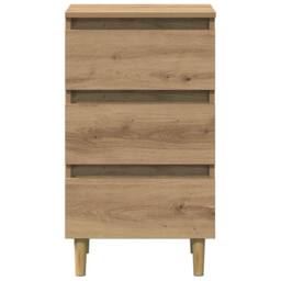 Berkfield Home Bedside Cabinet Artisan Oak 40x35x69 cm Engineered Wood in Brown - Size: 40 x 35 x 69 cm - thumbnail 4