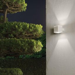 Netlighting Snif Square 1 Light Outdoor Up Down Wall Light White Putty IP44 G9 - thumbnail 2