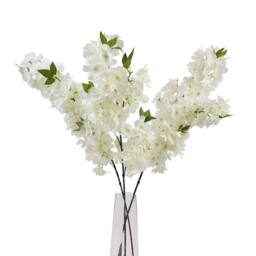 Lemon Pavilion Furniture and Decor Large Full Cherry Blossom Stem - Plastic - L6 x W8 x H100 cm - White - thumbnail 5