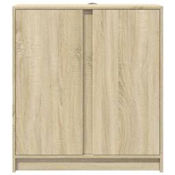 Berkfield Home Sideboard with LED Sonoma Oak 77x34x85 cm Engineered Wood in Light Oak - Size: 77 x 34 x 85 cm - thumbnail 6