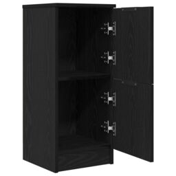 Berkfield Home Black Oak Sideboard - 30x30x70 cm, Made from Engineered Wood - Size: 30 x 30 x 70 cm - thumbnail 5