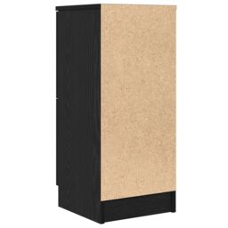 Berkfield Home Black Oak Sideboard - 30x30x70 cm, Made from Engineered Wood - Size: 30 x 30 x 70 cm - thumbnail 6