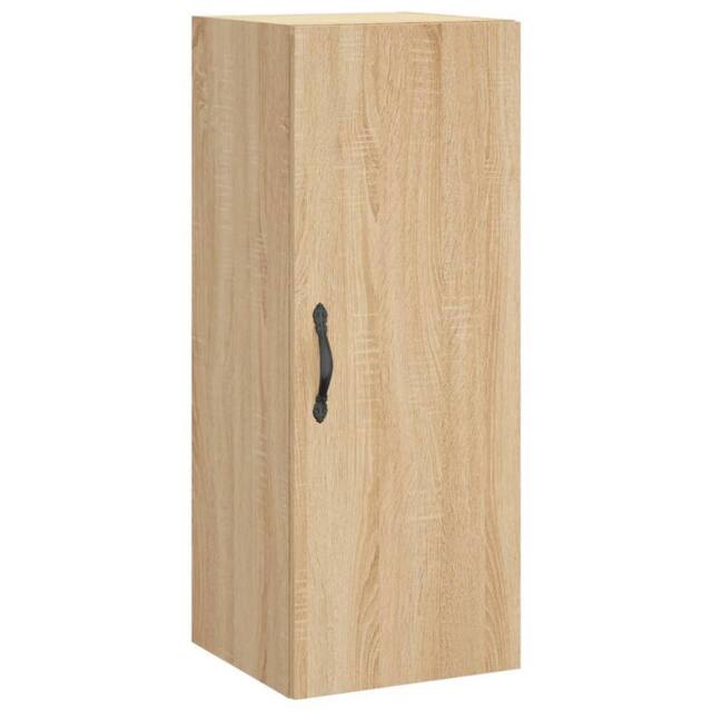 Berkfield Home Wall Mounted Cabinet Sonoma Oak 34.5x34x90 cm Engineered Wood in Light Tan - image 1