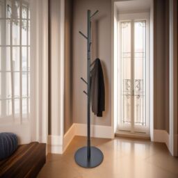 Pirlo Plush Wooden Coat Stand With 8 Hooks With Round Base in Black - thumbnail 5