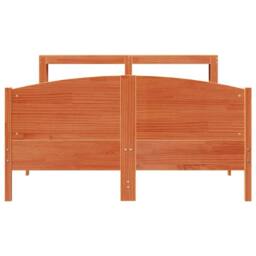 Berkfield Home Decorative Bed Frame without Mattress Wax Brown 135x190 cm Double - thumbnail 4