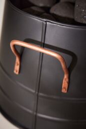 Dibor Traditional Black Copper Fireplace Storage Fireside Coal Bucket with Scoop - thumbnail 2