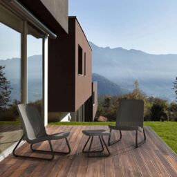 Keter Patio Furniture Set 3 Pieces Rio Graphite - thumbnail 4
