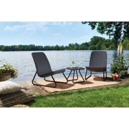 Keter Patio Furniture Set 3 Pieces Rio Graphite - thumbnail 1