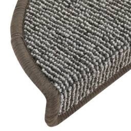 Berkfield Home Comfortable Carpet Stair Treads 15 pcs Grey 56x17x3 cm - Size: Medium - thumbnail 7