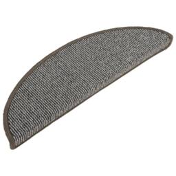 Berkfield Home Comfortable Carpet Stair Treads 15 pcs Grey 56x17x3 cm - Size: Medium - thumbnail 1