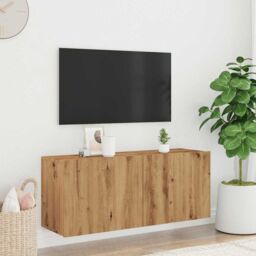 Berkfield Home TV Cabinet Wall-mounted Artisan Oak 100x30x41 cm in Brown - Size: 100 x 30 x 41 cm - thumbnail 3