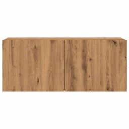 Berkfield Home TV Cabinet Wall-mounted Artisan Oak 100x30x41 cm in Brown - Size: 100 x 30 x 41 cm - thumbnail 5