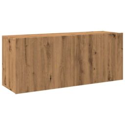 Berkfield Home TV Cabinet Wall-mounted Artisan Oak 100x30x41 cm in Brown - Size: 100 x 30 x 41 cm - thumbnail 2