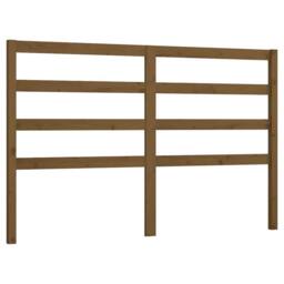 Berkfield Home Bed Headboard Honey Brown 126x4x100 cm Solid Wood Pine - Size: 126 x 4 x 100 cm - thumbnail 1