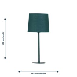 First Choice Lighting Colours - Set of 2 Dark Green 40cm Lamps - thumbnail 6