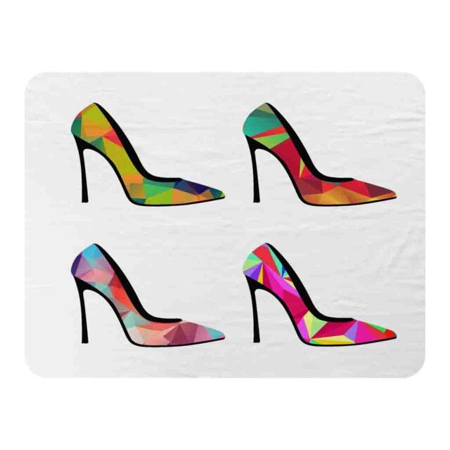 Benjamin Tate Design Geometric High Heels Blanket in Natural - Size: 120 cm x 150 cm - image 1