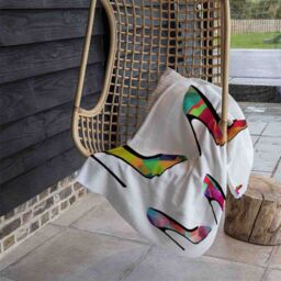 Benjamin Tate Design Geometric High Heels Blanket in Natural - Size: 120 cm x 150 cm - thumbnail 4