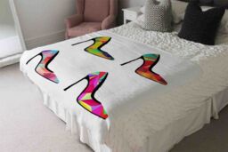 Benjamin Tate Design Geometric High Heels Blanket in Natural - Size: 120 cm x 150 cm - thumbnail 3