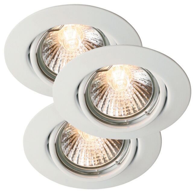 Nordlux Modern Indoor Downlight White Metal GU10 3 Pack - Mains Powered, IP23 - image 1