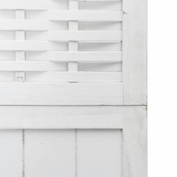 Berkfield Home Room Divider 5 Panels White Solid Wood Paulownia - thumbnail 6