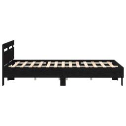 Berkfield Home Black Oak Bed Frame Black oak Solid oak wood 150 x 200 cm - thumbnail 8