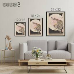 "Artery8 Tsukioka Yoshitoshi Jade Rabbit Sun Wukong Framed Canvas Art Print - Size: W12"" x H16""" - thumbnail 4
