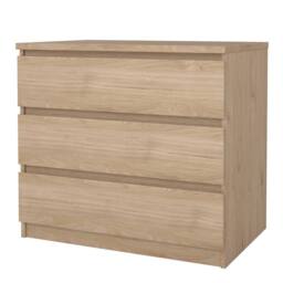 Wyld Haus Budapest Natural Oak Effect 3 Drawer Chest - thumbnail 5