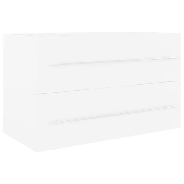 Berkfield Home Sink Cabinet with Built-in Basin White Engineered Wood - image 1