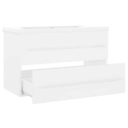 Berkfield Home Sink Cabinet with Built-in Basin White Engineered Wood - thumbnail 9