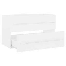 Berkfield Home Sink Cabinet with Built-in Basin White Engineered Wood - thumbnail 8