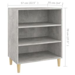 Berkfield Home Sideboard Concrete Grey 57x35x70 cm Engineered Wood - Size: 57 x 35 x 70 cm - thumbnail 6