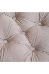 Living and Home Khaki Italian Velvet Fabric Tufted Pleated Edge Sofa Throw Pillow - thumbnail 3
