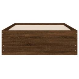 Berkfield Home Modern Bed Frame w/Drawers Frame Brown Oak 75x190 cm Small Single - thumbnail 6
