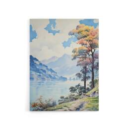 "Artery8 Lake District Landscape in Autumn Canvas Wall Art Print - Size: W18"" x H24""" - thumbnail 1