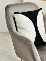 Orsina Small Velvet Rocking Chair, Versatile Velvet Desk Chair, Backrest Velvet Armchair, Accent Armchair in Grey - thumbnail 6