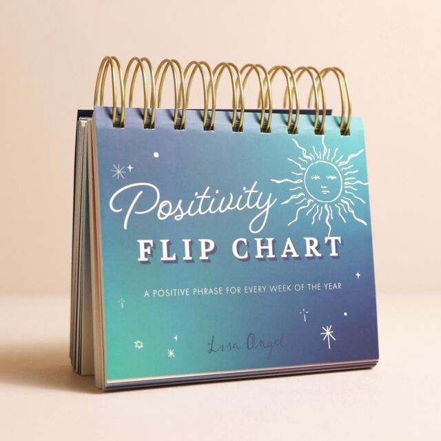 Lisa Angel Women's Celestial Positivity Flip Chart in Aqua - image 1