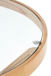 Orsina Durable Round Rose Gold Side Table, Elegant Small Lounge Table For Tea, Stainless Steel Base Bedside Table - thumbnail 3